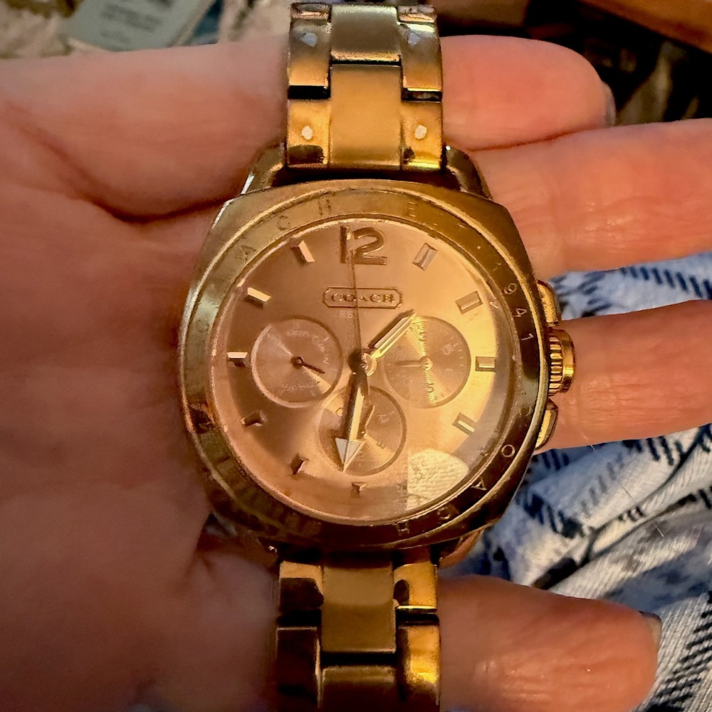 Coach Boyfriend Watch 38mm in Rose Gold plated stainless